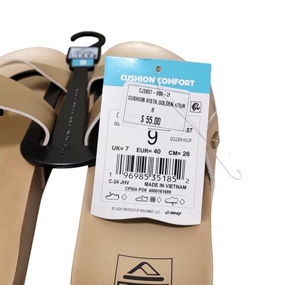 Reef Women Cushion Vista Double Strap Slide Sandals Size US 9M Golden Hour - Picture 4 of 4